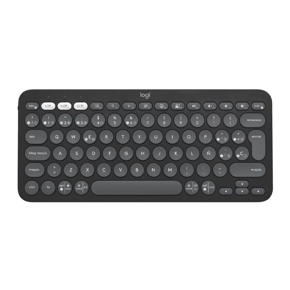 Imagen 2 del producto Combo: Teclado inalámbrico Logitech Pebble 2 K380S, bluetooth, español + Mouse inalámbrico Logitech Pebble 2 M350S bluetooth, usa pila, grafito