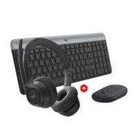 Combo: Audífonos inalámbricos Logitech Zone 300 + kit Logitech Slim MK470 teclado y mouse