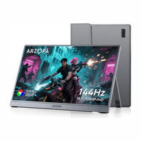 Monitor gamer portátil Arzopa Z1FC 15.6"" IPS FHD, 144Hz, 3ms, Mini HDMI, 2 USB-C, negro + Funda