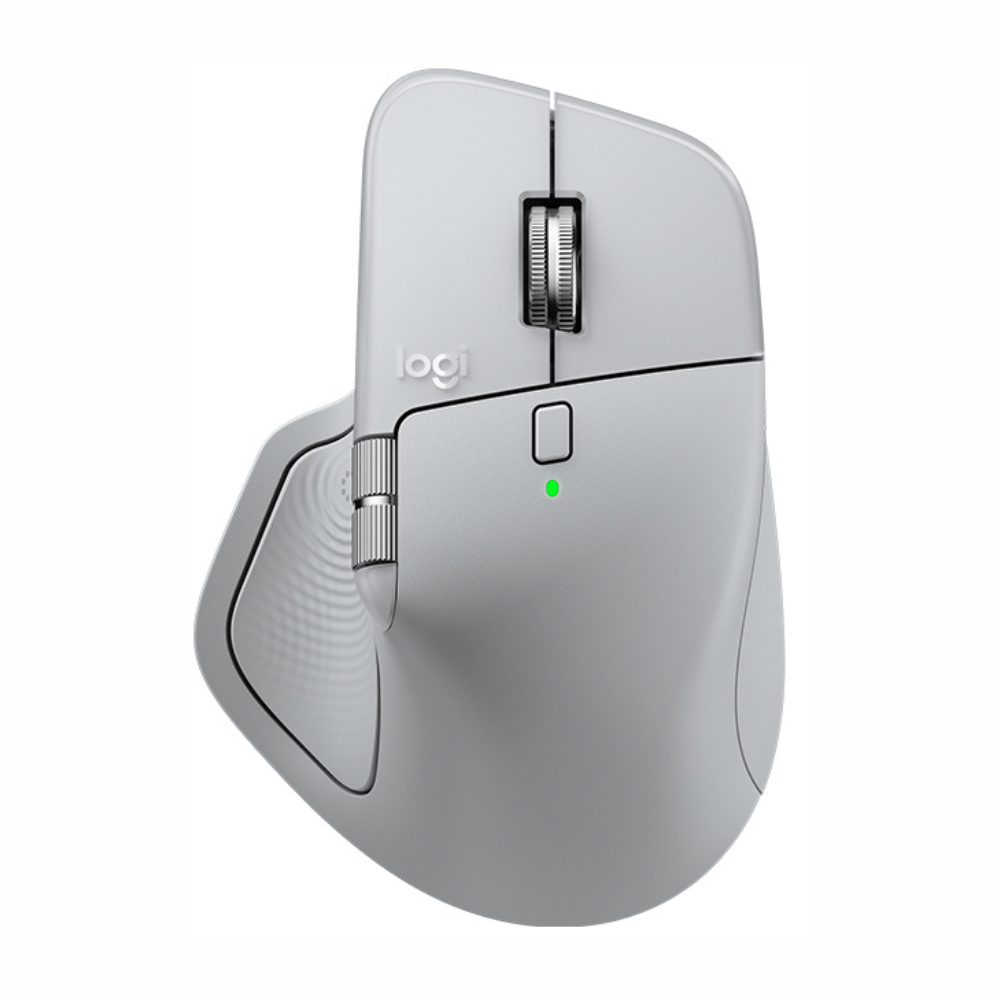 Imagen 2 del producto Combo Logitech: Mouse inalámbrico MX Master 4 Bluetooth, 8000 DPI, 8 botones, blanco + Teclado inalámbrico MX Keys S Bluetooth, membrana, negro