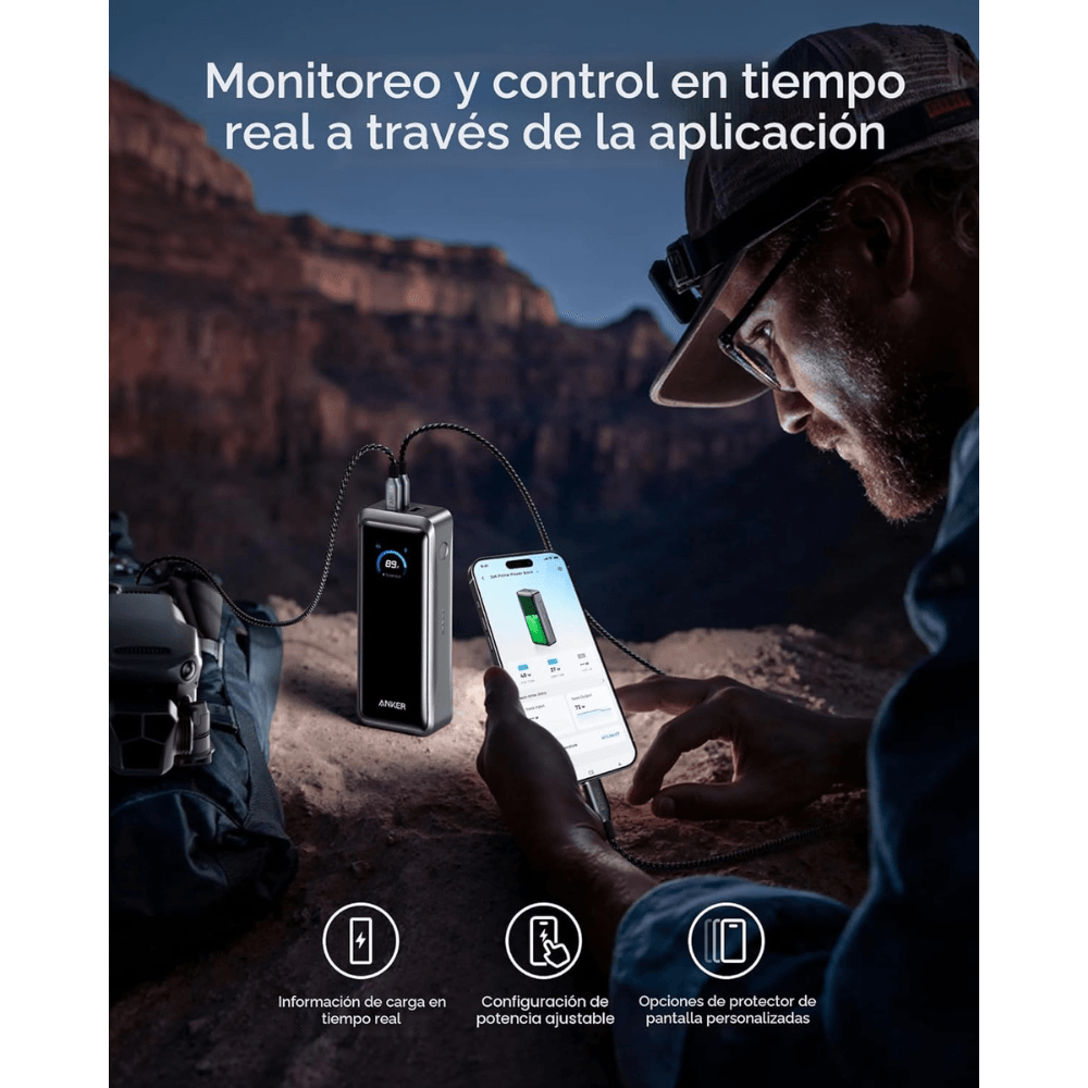 Imagen 2 del producto Batería externa Anker Prime A110A, 26250mAh, 300W, usb-c 140W, 3 puertos, pantalla inteligente, negro