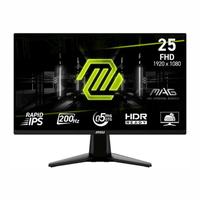 Monitor gamer plano MSI MAG 255F E20 24.5"" Rapid IPS Full HD, 200Hz, 0.5ms, HDMI/DisplayPort, negro