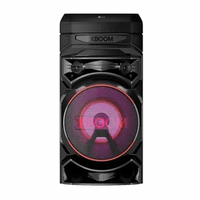 Parlante de torre LG XBOOM RNC5 300W RMS, Multi Bluetooth, Radio FM, USB, karaoke, luces LED, negro