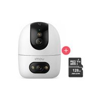 Cámara de seguridad Imou Ranger Dual, interior, 10MP, doble lente, Wi-Fi, visión nocturna, movimiento 355°, microSD 128GB, blanco