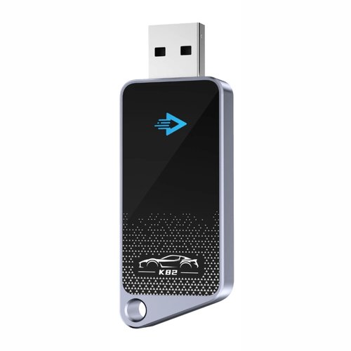 Adaptador inalámbrico K82 para CarPlay y Android Auto de fábrica, WiFi dual band, Bluetooth 5.2, Plug & Play, USB Tipo-C, negro