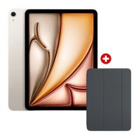 iPad Air 11"" 128GB, 12GB RAM, cámara principal 12MP y frontal 12MP, 28.93 Wh, Chip M4, starlight + Case protector