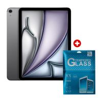 iPad Air 11"" 128GB, 12GB RAM, cámara principal 12MP y frontal 12MP, 28.93 Wh, Chip M4, space gray + Mica de vidrio