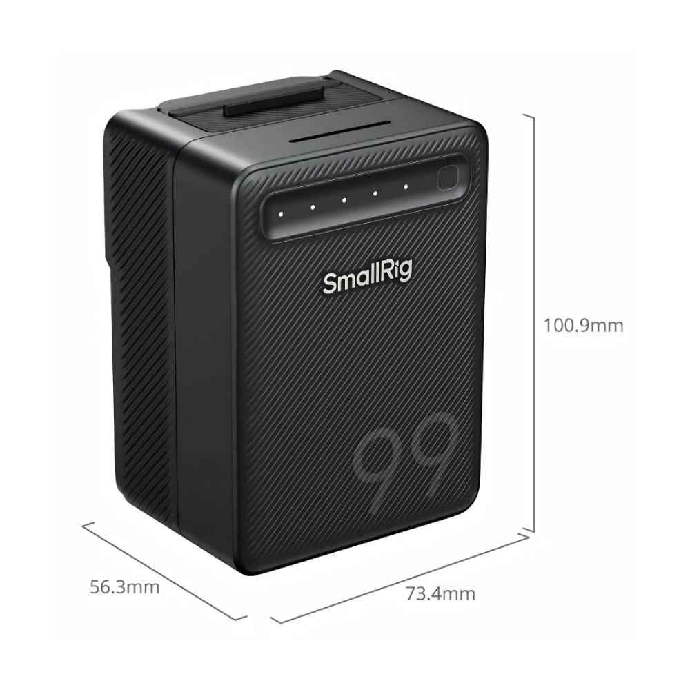 Imagen 2 del producto Batería V-Mount SmallRig VB99 Lite 5245, 6700 mAh, carga rápida, USB Tipo-C, indicador LED
