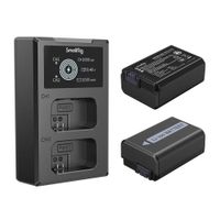 Kit SmallRig cargador y 2 baterías, NP-FW50, compatible con cámaras Sony, 1030 mAh, pantalla LCD