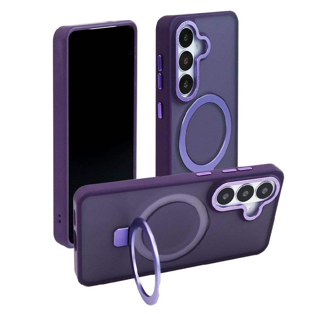 Imagen 2 del producto Case G Mobile para Samsung S26 metal matte, con magsafe y soporte, morado