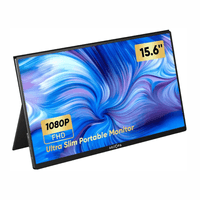 Monitor portátil Arzopa A1 Gamut 15.6"" IPS FHD, 60Hz, 3ms, Mini HDMI, USB Tipo-C, HDR, Plug & Play, parlantes, negro + Funda