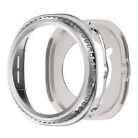 Case de acero inoxidable para Samsung Galaxy Watch 8 Classic 46mm, con cristal de zafiro sintético, silver