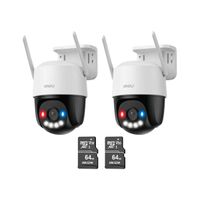 Kit 2 cámaras de seguridad IMOU Cruiser SC 3K 5MP, 360° exterior, con Micro SD 64GB, blanco