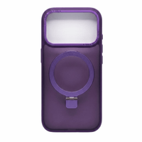 Case iBox metal matte para iPhone 17 Pro Max con magsafe, soporte en cámara y material de TPU flexible y PC rígido, morado