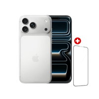 iPhone 17 Pro Max eSIM 256GB, 12GB RAM, cámara 48MP y frontal 18MP, pantalla 6.9"", silver, con mica