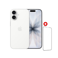 iPhone 17 eSIM 256GB, 8GB RAM, cámara trasera 48MP y frontal 18MP, pantalla 6.3"", blanco, con mica