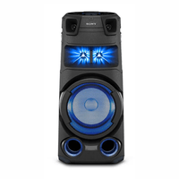 Parlante de torre Sony MHC-V73D, Bluetooth 4.2, DVD, HDMI, karaoke, luces de fiesta, sonido 360°, USB, FM, ruedas, negro