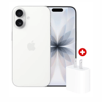 iPhone 17 256GB, 8GB RAM, cámara trasera 48MP + 48MP y frontal 18MP, 6.3"", OLED LTPO, eSIM, 5G, blanco + Cubo de Carga 40W