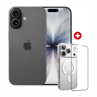 iPhone 17 256GB, 8GB RAM, cámara trasera 48MP + 48MP y frontal 18MP, 6.3"", OLED LTPO, eSIM, 5G, negro + Case Protector + Mica