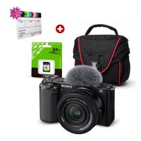 Cámara Sony ZV-E10 Mirrorless + Lente 16-50mm f35-56 II + Kit Básico + Claqueta