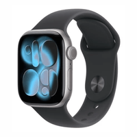Apple Watch series 11 46 mm, retina LTPO OLED, GPS, llamadas, 64GB, chip S10, WR50, IP6X, hasta 24h, correa M/L, gris espacial
