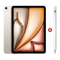 iPad Air 11"" 128GB, 12GB RAM, cámara principal 12MP y frontal 12M, 28.93Wh, Chip M4, starlight + Pencil Universal