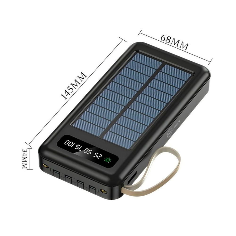 Imagen 2 del producto Cargador portátil Demgel 15000 mAh, 25 W, carga rápida, 4 puertos de salida, negro