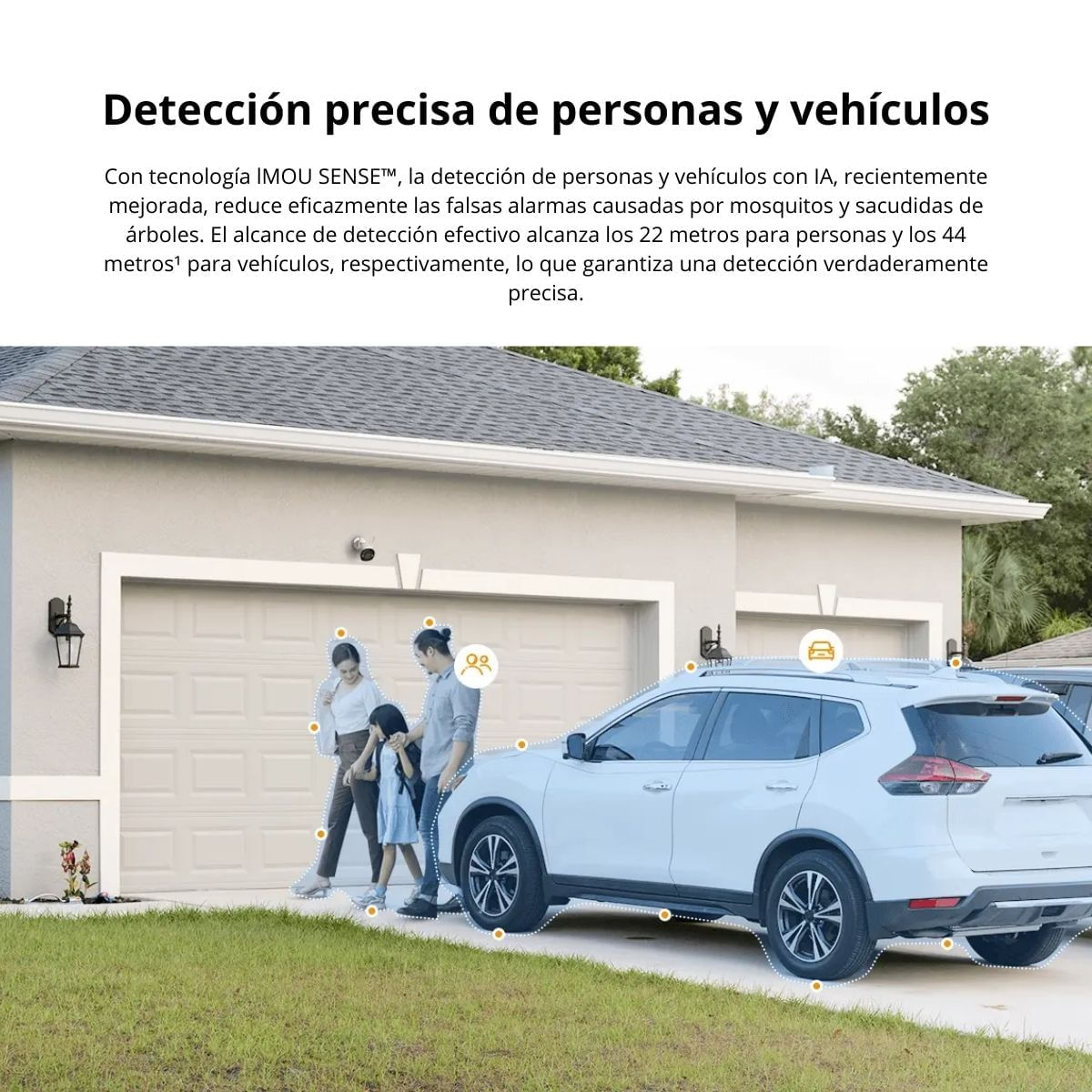 Imagen 2 del producto Cámara de seguridad IMOU Bullet 3 2K 3MP Wi-Fi exterior IP67, visión nocturna, blanco