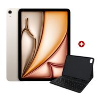 iPad Air 11"" 128GB, 12GB RAM, cámara principal 12MP y frontal 12M, 28.93 Wh, Chip M4, starlight + Smart Keyboard Compatible