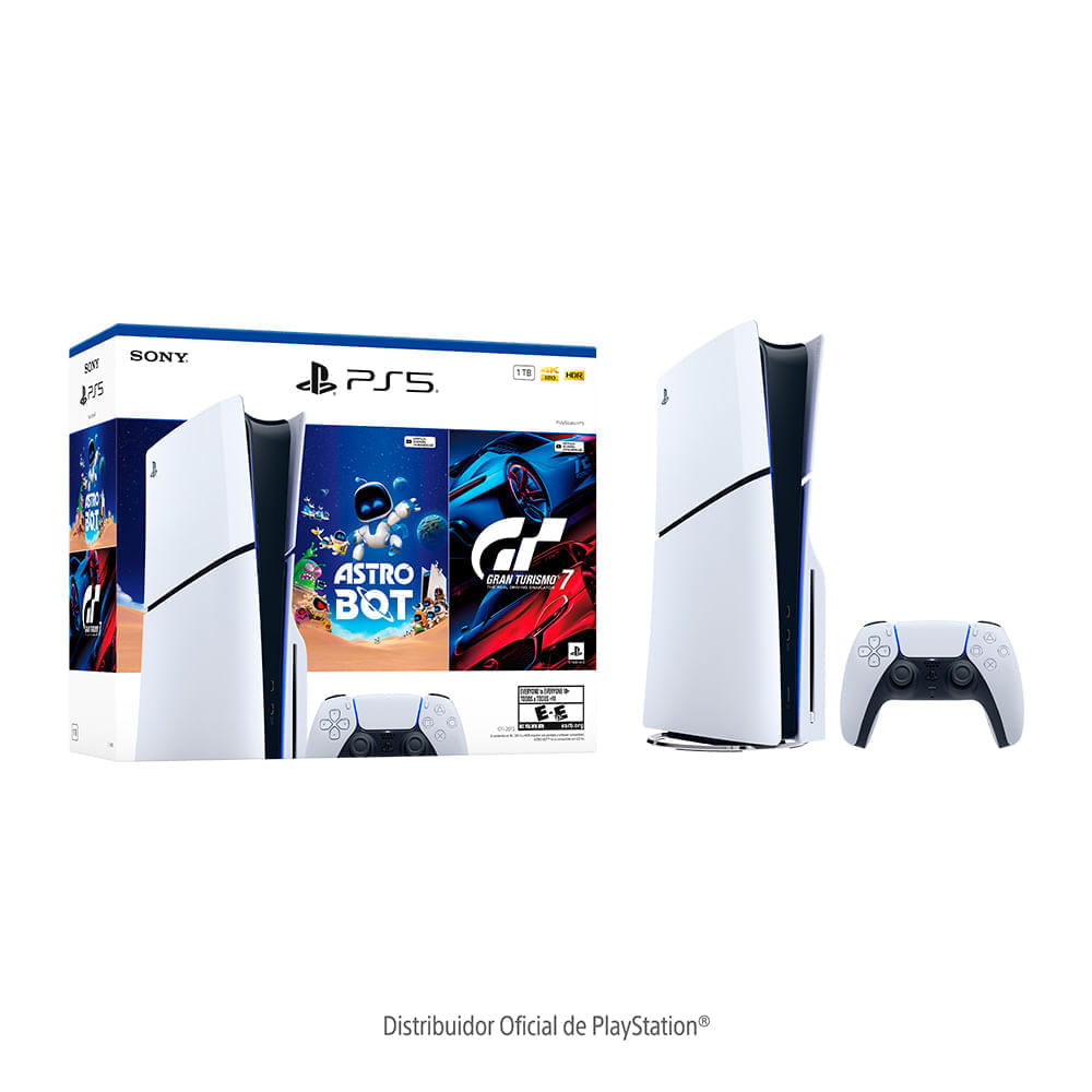 Imagen 2 del producto Consola PlayStation 5 Slim Edición Estándar, 825GB, 16GB RAM, control DualSense + Astro Bot + Gran turismo 7