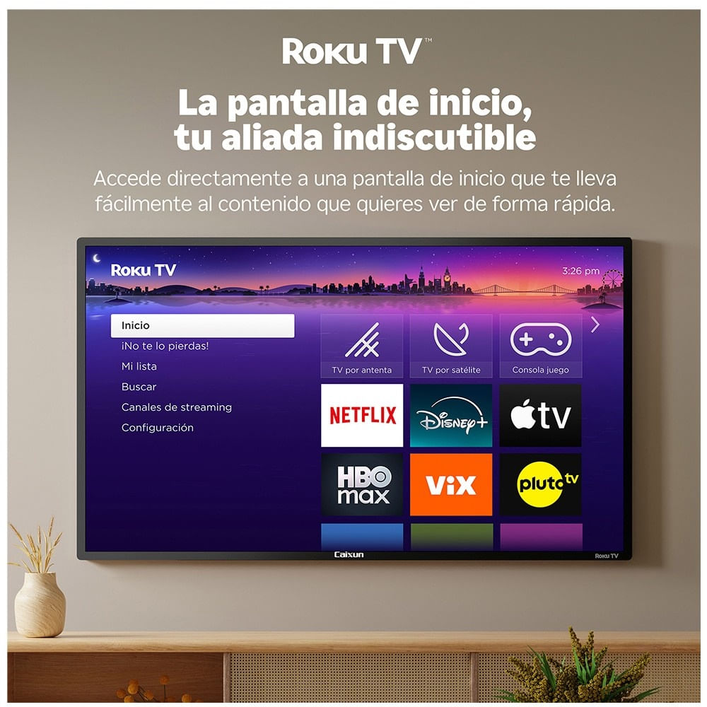 Imagen 2 del producto Smart TV Caixun 32"", HD, LED, sistema Roku integrado, C32V1HR, 2026