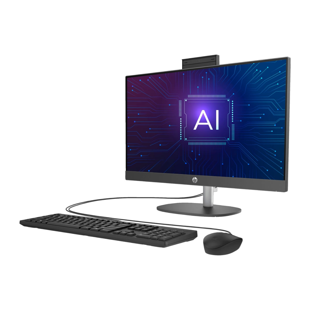 Imagen 2 del producto All In One HP ProOne 240 G10 Core Ultra 5, 16GB RAM, 512GB SSD, 23.8 FHD, FreeDOS, negro