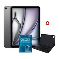 iPad Air 11"" 128GB, 12GB RAM, cámara principal 12MP y frontal 12MP, 28.93 Wh,  Chip M4, space gray + Smart Keyboard Compatible + Mica