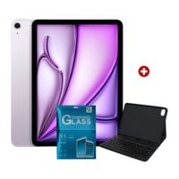 iPad Air 11"" 128GB, 12GB RAM, cámara principal 12MP y frontal 12MP, 28.93 Wh, Chip M4, purple + Smart Keyboard Compatible + Mica