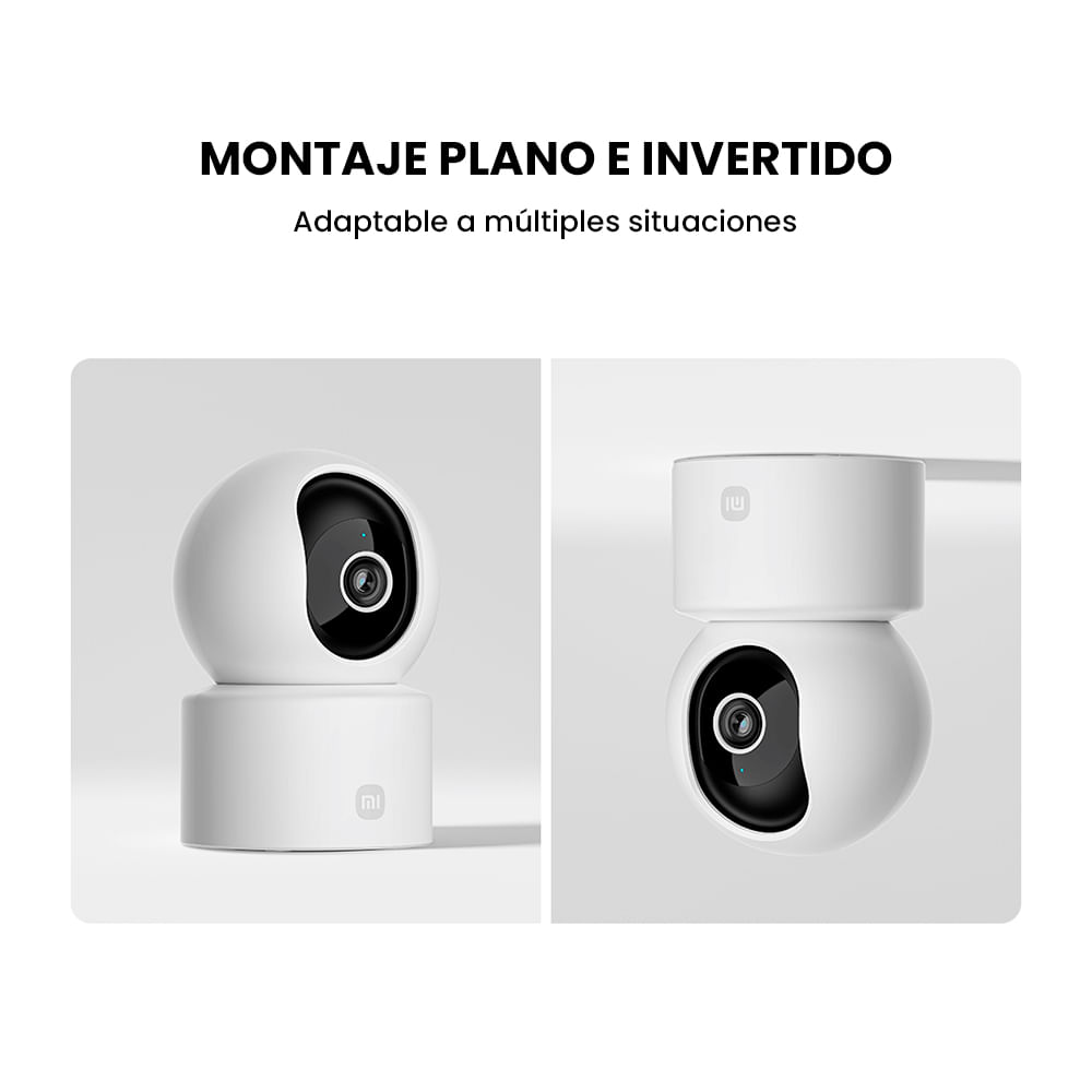 Imagen 2 del producto Cámara de seguridad Xiaomi Smart Camera C302 2K UHD 360°, IA, Wi-Fi, visión nocturna, blanco