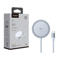 Base de carga inalámbrica UGREEN W753 MagSafe Qi2, 25W, USB-C, cable 1.5 m, silver