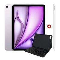iPad Air 11"" 128GB, 12GB RAM, cámara principal 12MP y frontal 12MP, 28.93 Wh, Chip M4, purple + Smart Keyboard Compatible + Apple Pencil Pro
