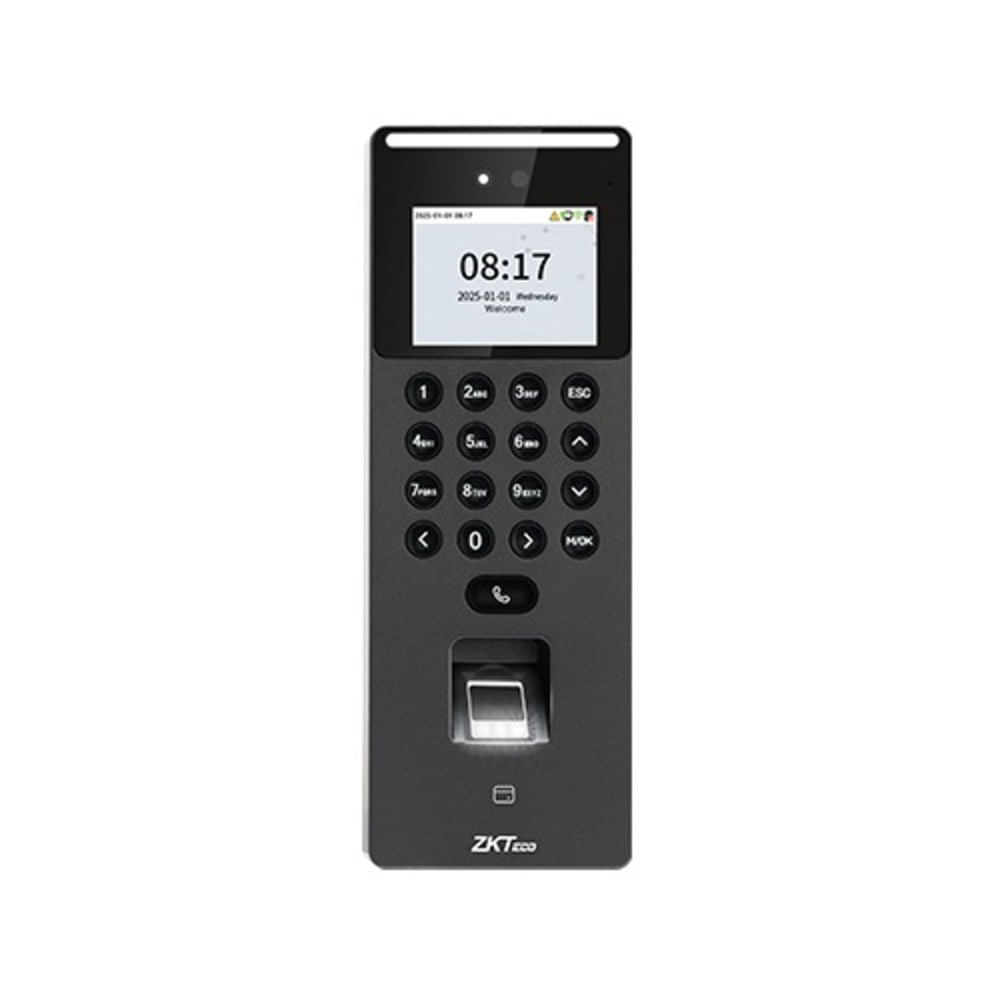 Imagen 2 del producto Control de acceso ZKTeco SenseFace 2A WiFi, rostro, huella, tarjeta RFID, pantalla 2.4"", negro