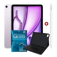 iPad Air 11"" 128GB, 12GB RAM, cámara principal 12MP y frontal 12MP, Chip M4, purple + Smart Keyboard Compatible + Apple Pencil Pro + Mica
