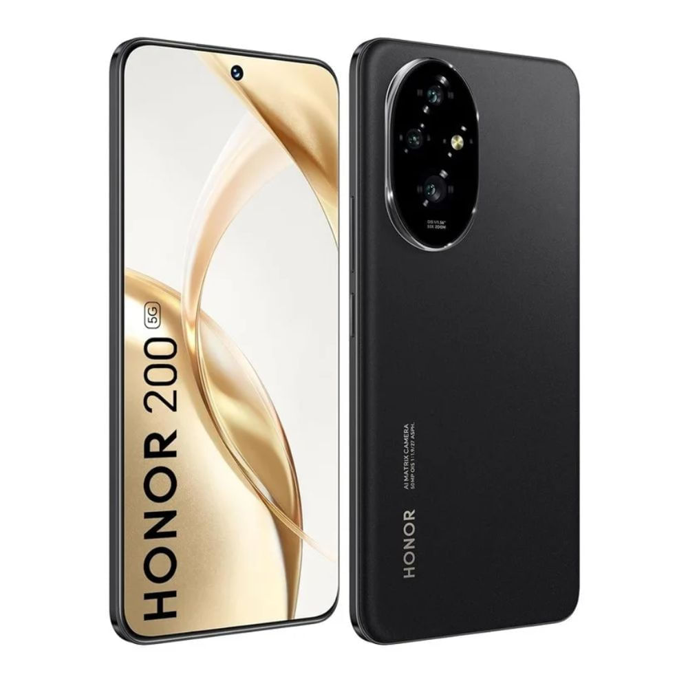 Imagen 2 del producto Celular Honor 200 5G 256GB, 12GB RAM, cámara trasera 50MP y frontal 50MP, pantalla 6.7"", negro + cargador 100W