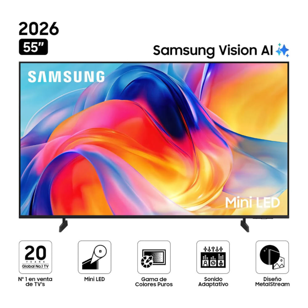 Imagen 2 del producto Smart TV Samsung 55"", Ultra HD 4K, Mini LED, sistema Tizen integrado, UN55M70HAGXPE, 2026