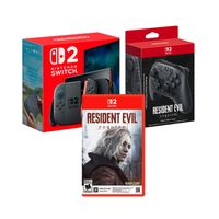 Consola Nintendo Switch 2 256GB, híbrida, 4K, Joy-Con 2, Pro Controller + Resident Evil Requiem, negro
