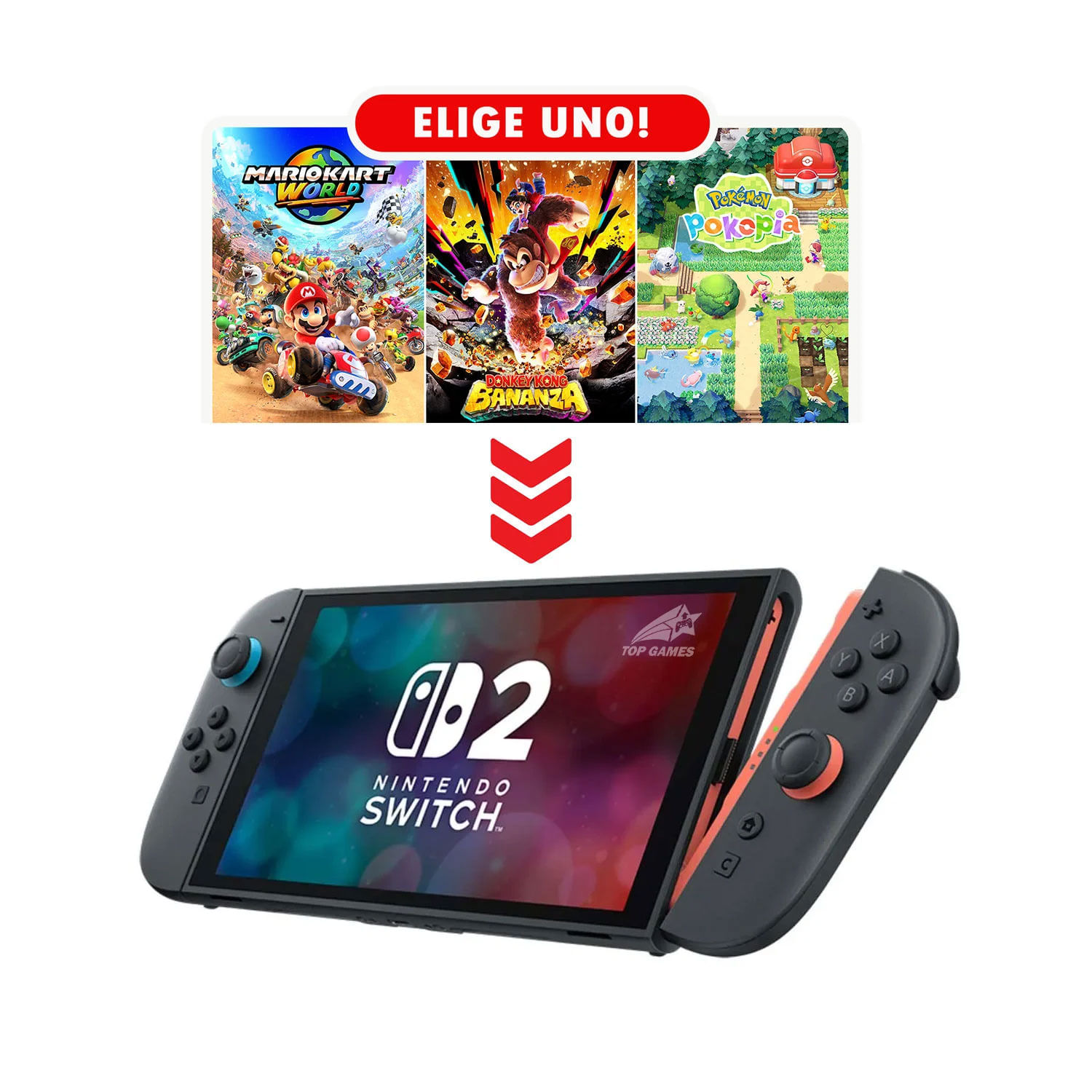 Imagen 2 del producto Consola Nintendo Switch 2 256GB, híbrida, 4K, Joy-Con 2, negro + código para elegir 1 juego descargable
