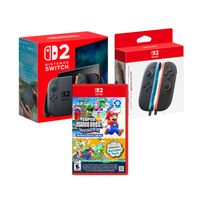 Consola Nintendo Switch 2 256GB, híbrida, 4K, Joy-Con 2, negro, Super Mario Bros. Wonder + Joy-Con Switch 2