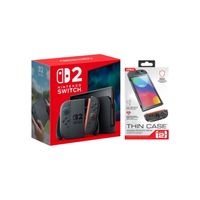 Consola Nintendo Switch 2 256GB, híbrida, 4K, Joy-Con 2, negro + Protector Nyko Thin Case