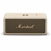 Parlante Bluetooth Marshall Emberton III, 20W RMS, IP67, más de 32 horas, True Wireless, micrófono para llamadas manos libres, crema