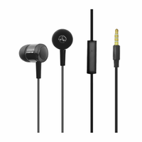Audífonos in ear Izuum PJT-DEP2412BLK, micrófono incorporado, cable de 120 cm, jack de 3.5 mm, negro