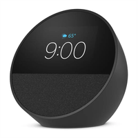 Reacondicionado: Amazon Echo Spot 2024 Amazon, control de voz con Alexa, Wi-Fi, Bluetooth, despertador con pantalla, negro