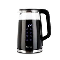 Hervidor Taurus Neoglass digital 1.7L, vidrio, acero inoxidable, potencia 2200W, base 360, negro