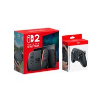 Consola Nintendo Switch 2 256GB, híbrida, 4K, Joy-Con 2, negro + Pro Controller
